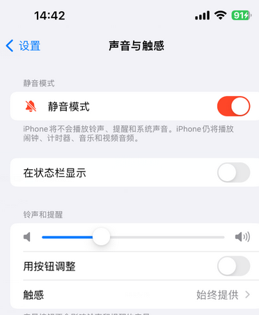 潢川苹果15Pro维修网点分享iPhone15Pro系列机型中隐藏静音图标 